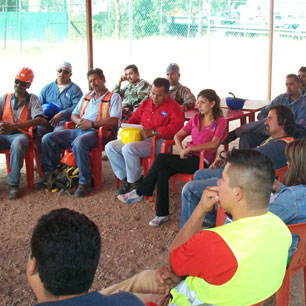 Workshop for construction workers in PIT2 building